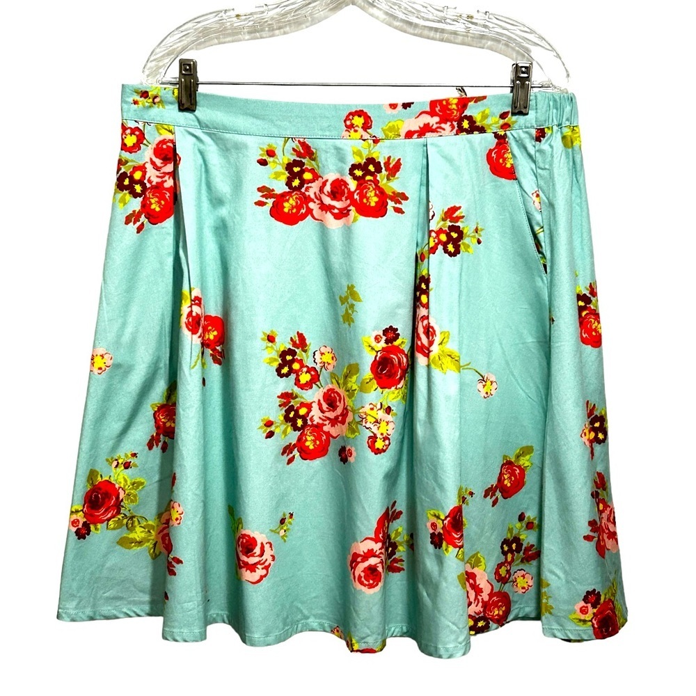Matilda Jane Light Blue Floral A-Line Skirt